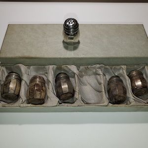 Vintage William R Elfers Co Sterling Salt Shakers